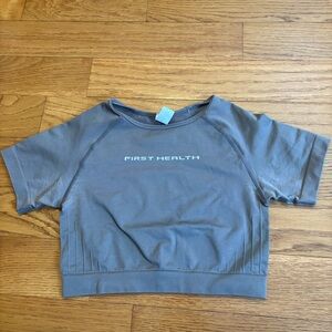 Women's Brown Activewear Crop Top